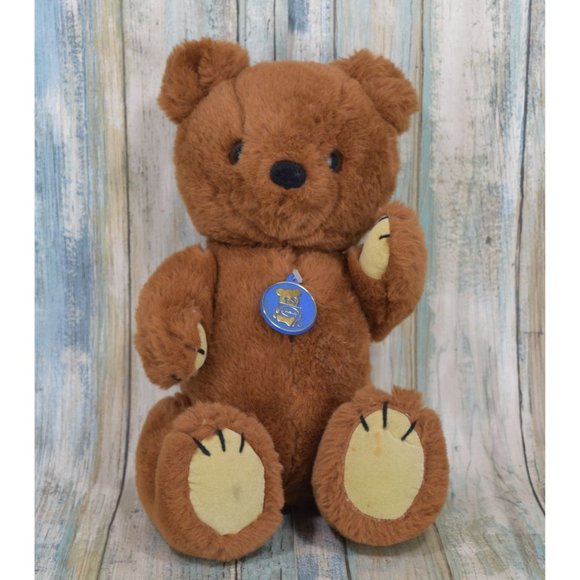 Vintage DAKIN 1981 Brown Jointed Teddy Bear Plush 13" Stuffed Animal Gift - Picture 3 of 7
